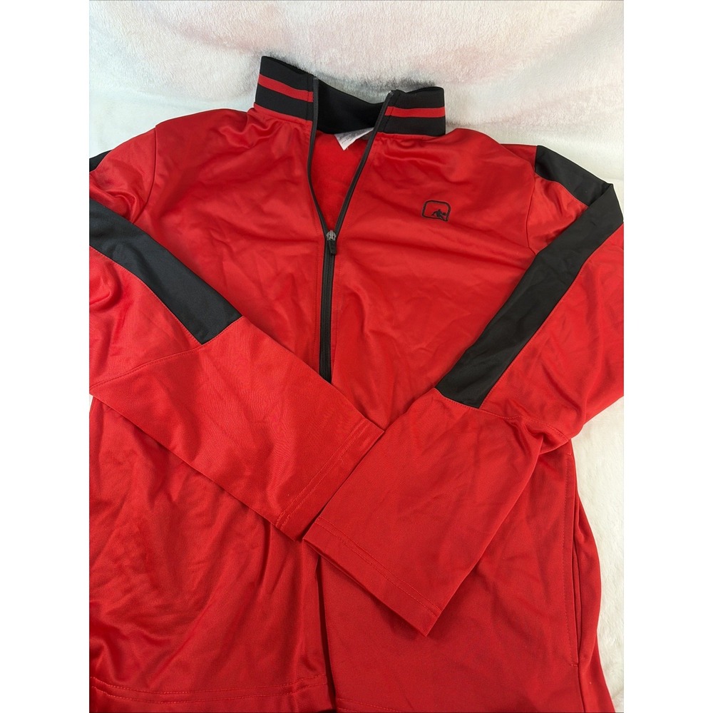 AND1 Active Performance Med Red Black Full Zip Warm Up Jacket Streetwear Gym